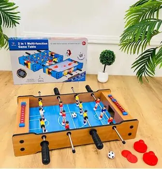 Wooden Tabletop 2 In 1 Football/Ice Hockey  - სამაგიდო ფეხბურთი/ყინულის ჰოკეი, 2 image