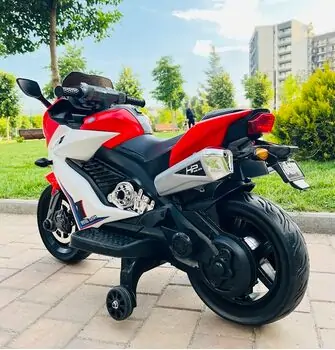 Super Moto Red - ელექტრო მოტოციკლი კაუჩუკის საბურავებით, 5 image