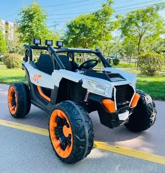 RC Super Electric Car White - ელექტრო მანქანა ტყავის სავარძლით და კაუჩუკის საბურავებით, 2 image
