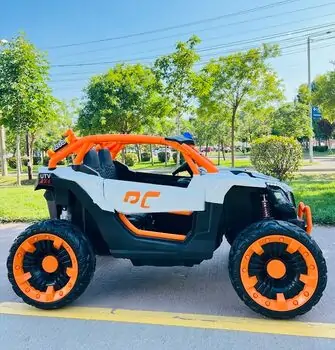 RC Super Car White - ელექტრო მანქანა ტყავის სავარძლით და კაუჩუკის საბურავებით, 4 image