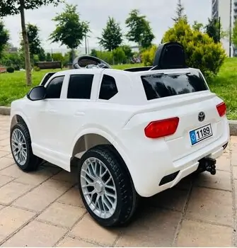 Toyota Jeep White - ელექტრო მანქანა კაუჩუკის საბურავებით, 5 image