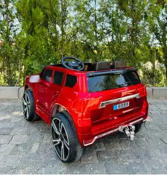 Toyota Land Cruiser Painting Red - ელექტრო მანქანა კაუჩუკის საბურავებით, 5 image