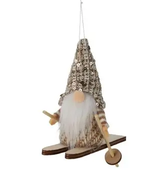 Gnome Wooden Hanging Decoration - ხის ნაძვის ხის სათამაშო