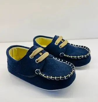 Papulin Baby Shoes 0-12 Months 3128 ჩვილის ფეხსაცმელი DARK BLUE
