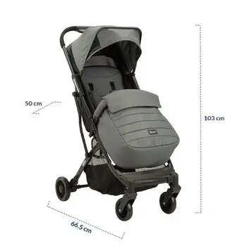 KikkaBoo Fitto Light Grey საბავშვო ეტლი, 10 image