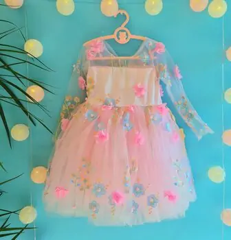 Princes Dress Flower Bloom Quality Kids - საბავშვო კაბა 1093 Pink