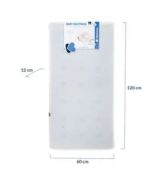 KikkaBoo Mattress Memory Comfort Elephants Pink 60х120х12cm მატრასი ბამბის ზედაპირით, 4 image