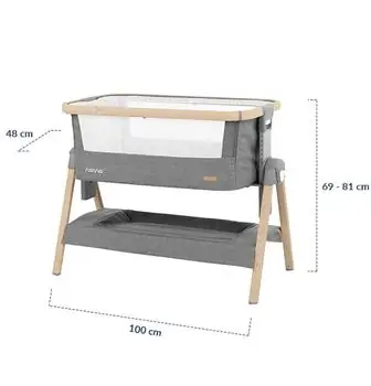 KikkaBoo Nanna Mint Wood ახალშობილის საწოლი, 12 image