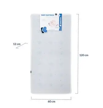 KikkaBoo Mattress Memory Comfort Helicopters Blue/Pink 60х120х12cm მატრასი ბამბის ზედაპირით, 5 image