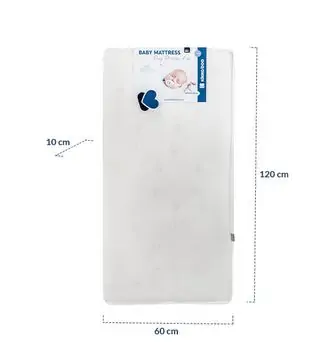 KikkaBoo Mattress DayDream Lux 60x120x10cm Helicopter Beige ბამბის მატრასი, 5 image