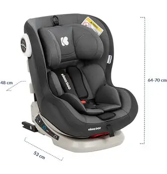 KikkaBoo Twister (ISOFIX) Black  მანქანის სავარძელი (ქარსითი), 6 image