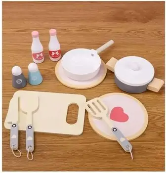 Toy Wooden Kitchen With Accessories - ხის სათამაშო სამზარეულო, 4 image