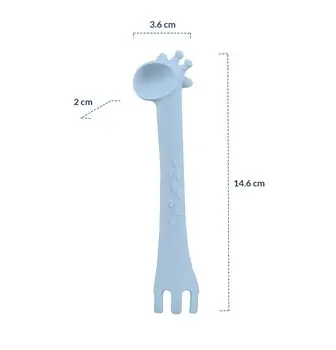 KikkaBoo Silicone spoon Giraffe Yellow ჩვილის სილიკონის კოვზი, 3 image
