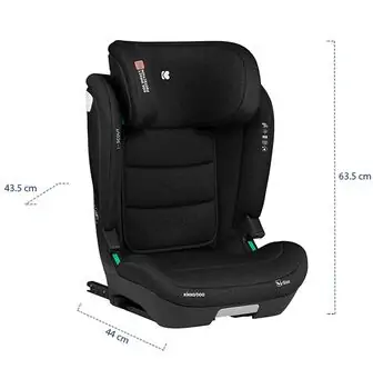 KikkaBoo i-Scout i-SIZE Black - მანქანის სავარძელი (ქარსითი), 7 image