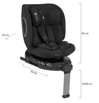 KikkaBoo i-Rove i-SIZE Black - მანქანის სავარძელი (ქარსითი), 12 image