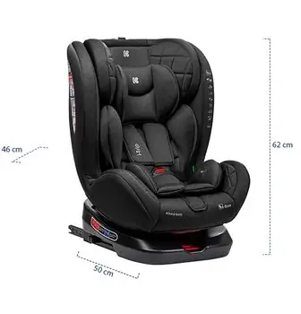 KikkaBoo i-Trip i-SIZE Black - მანქანის სავარძელი (ქარსითი), 13 image