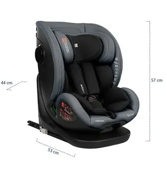 KikkaBoo i-View i-SIZE Dark Grey - მანქანის სავარძელი (ქარსითი), 3 image