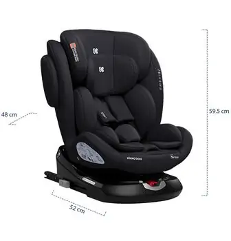 KikkaBoo i-Felix i-SIZE Black - მანქანის სავარძელი (ქარსითი), 13 image
