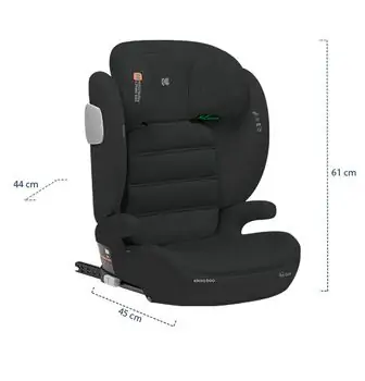 KikkaBoo i-Track i-SIZE Black - მანქანის სავარძელი (ქარსითი), 6 image
