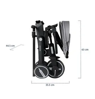 Kikkaboo Tricycle 7in1 Trix Mint სამ თვლიანი ველო-ეტლი, 11 image