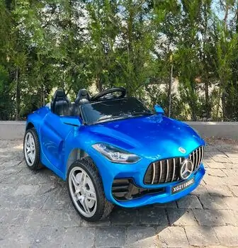 Mercedes Benz Electric Car Painted Blue - ელექტრო მანქანა კაუჩუკის საბურავებით, 2 image