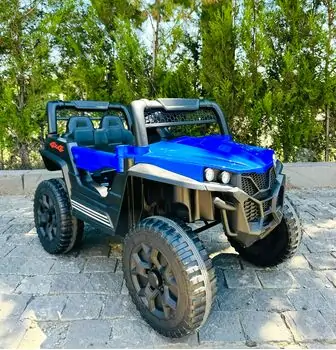 Mini Mitsubishi Jeep Blue - ელექტრო მანქანა კაუჩუკის საბურავებით, 2 image