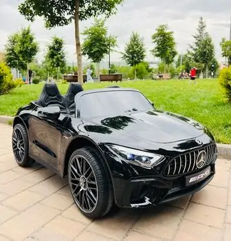 Moni Bo Car Mercedes DK-SL63 Black - ელექტრო მანქანა კაუჩუკის საბურავებით და ტყავის სავარძლით