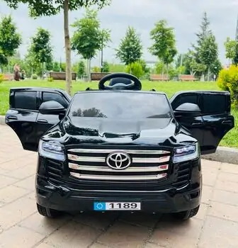 Toyota Jeep Black - ელექტრო მანქანა კაუჩუკის საბურავებით, 3 image