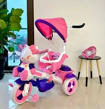 BABY HOPE HELLO KITTY TRICYCLE  სამთვლიანი ველო-ეტლი, 3 image