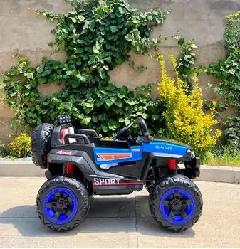 Electric Car Polaris 4X4 Blue - ელექტრო მანქანა ტყავის სავარძლით, 3 image