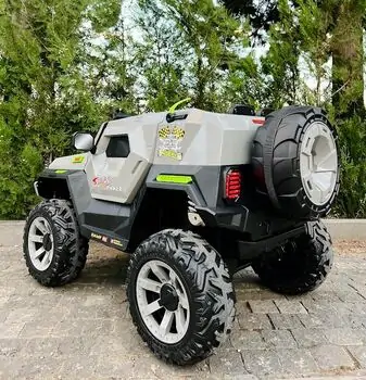 Big Electric Jeep Shark Power Grey - ელექტრო მანქანა კაუჩუკის საბურავებით, 6 image