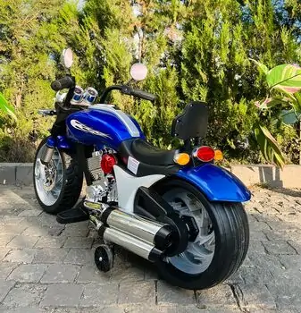 Electric Moto Harley Painted Blue - ელექტრო მოტოციკლი, 5 image