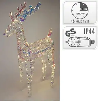 Christmas Figure Reindeer With 200X WW Micro Led საახალწლო აქსესუარები განათებით