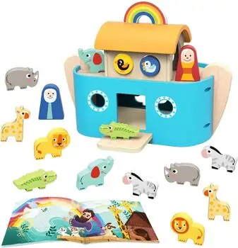 Tooky Toy Puzzle Noah's Ark - ხის განსავითარებელი სათამაშო ნოეს კიდობანი
