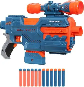 NERF Elite 2.0 Phoenix CS-6 Motorized Blaster HAS-E9961 ბლასტერი რბილი ტყვიებით