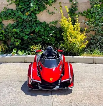 Sport Style Electric Car Painting Red - ელექტრო მანქანა ტყავის სავარძლით, 2 image