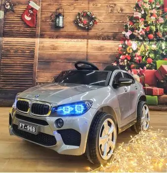 BMW X7 Jeep Painting Silver  - ელექტრო მანქანა ტყავის სავარძლით და კაუჩუკის საბურავებით