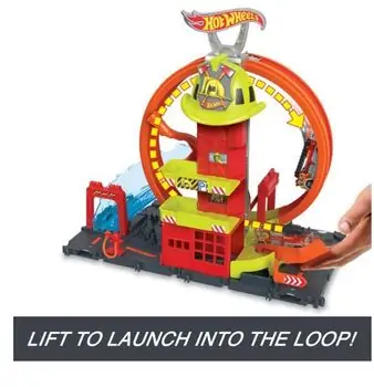 Hot Wheels City Mega Looping Fire Station საბავშვო სათამაშო ტრასა, 3 image