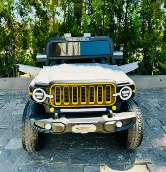 Off Road Jeep Electric Car Grey - ელექტრო მანქანა კაუჩუკის საბურავებით, 5 image