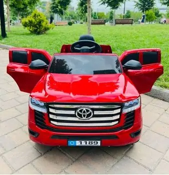 Toyota Jeep Red - ელექტრო მანქანა კაუჩუკის საბურავებით, 3 image