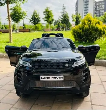 Land Rover BO Range Rover Evoque painting black - ელექტრო მანქანა კაუჩუკის საბურავებით და ტყავის სავარძლით, 3 image