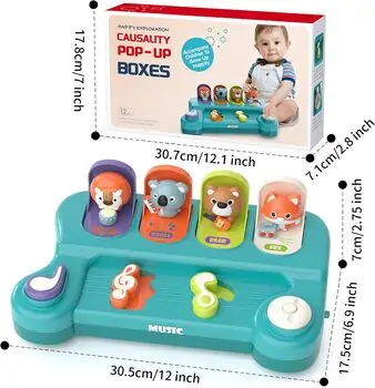 Baby Yard Forest Animals Pop Up Toy - განსავითარებელი სათამაშო, 10 image