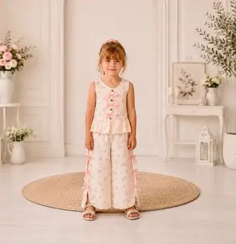 Beautifful Bows 2 In 1 Set Beige - საბავშვო ორეული