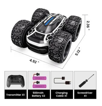 Stunt Car With Remote Control And Light - სათამაშო დისტანციურად მართვადი მანქანა განათებით, 3 image