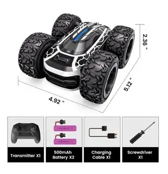 Stunt Car With Remote Control And Light - სათამაშო დისტანციურად მართვადი მანქანა განათებით, 3 image