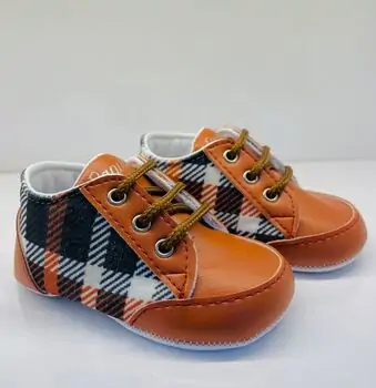 Papulin Baby Shoes 0-12 Months 4282 ჩვილის ფეხსაცმელი BROWN