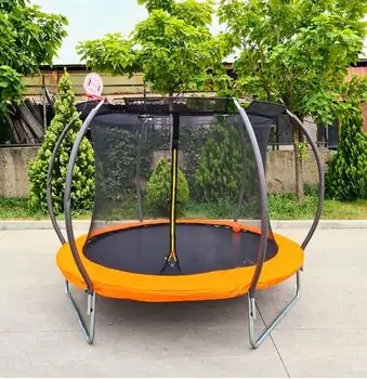 Metal & Plastic Trampoline 244cm 8FT Orange - ბატუტი, 2 image