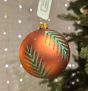 Christmas Leaf Ball Hanging Decoration - ნაძვის ხის სათამაშო