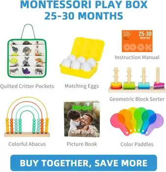 Tooky Toy Montessori  Educational Play Box - განსავითარებელი სათამაშო, 3 image