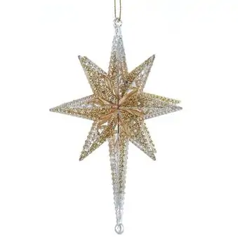 Gold Star 3D Hanging Decoration - ნაძვის ხის სათამაშო
